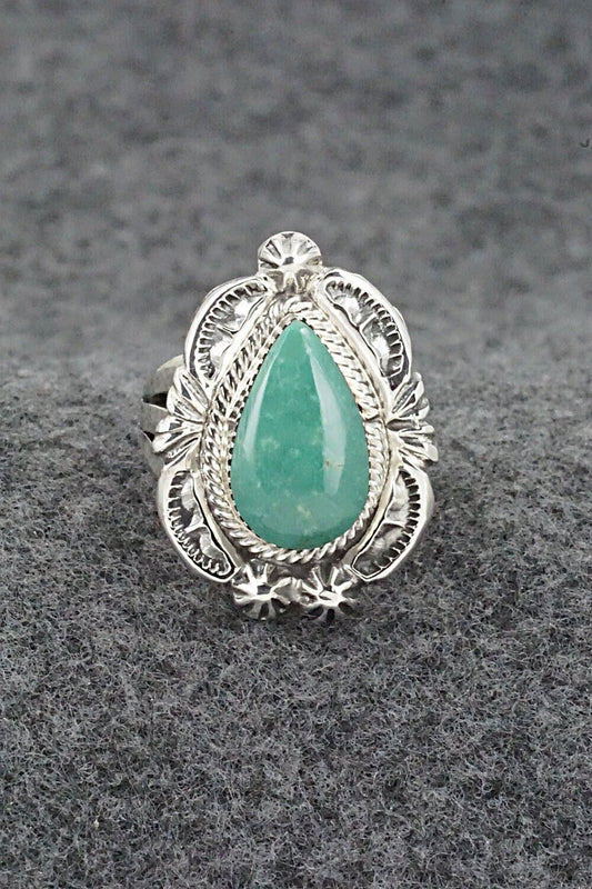 Turquoise & Sterling Silver Ring - Irvin Tsosie - Size 5.25