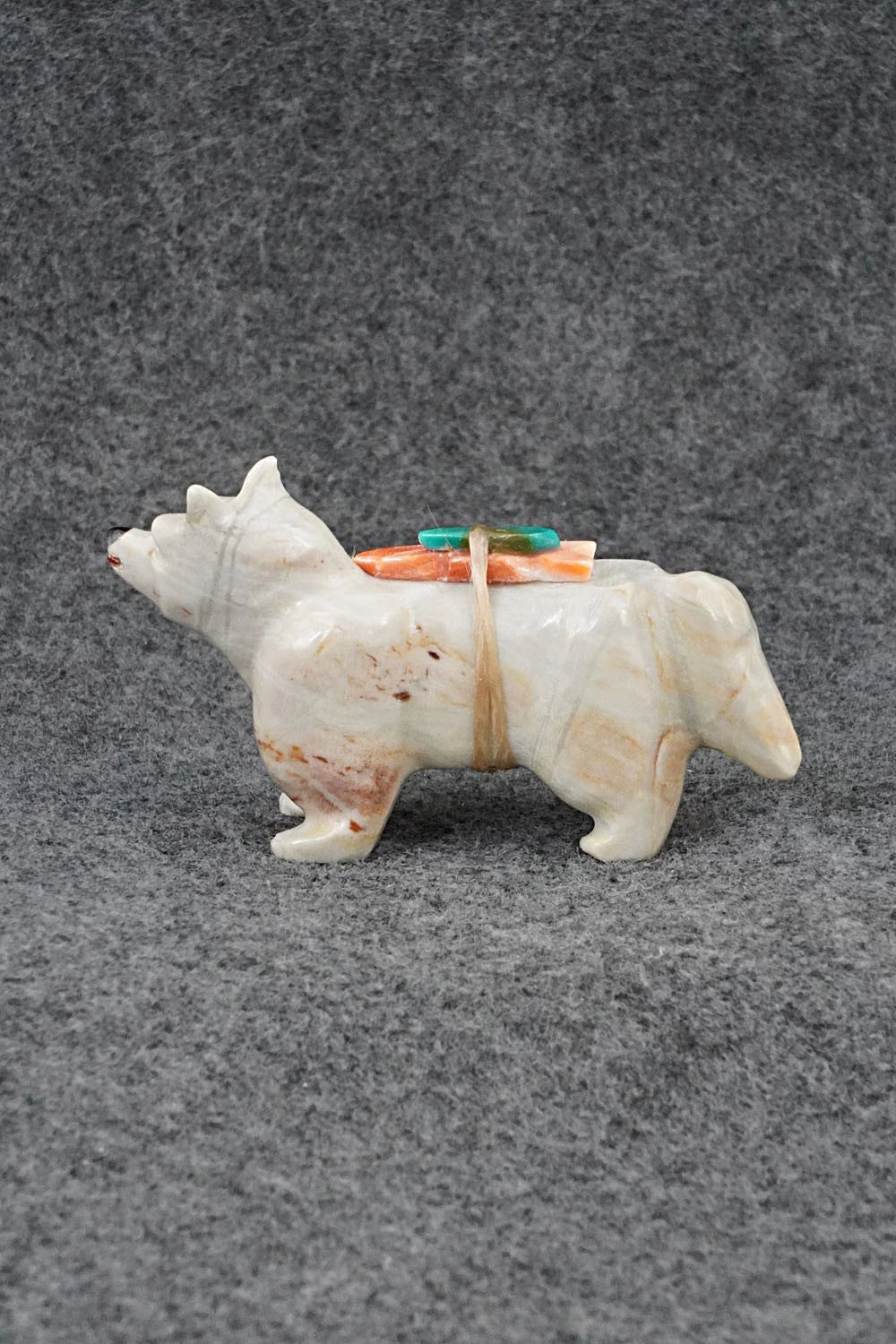 Wolf Zuni Fetish Carving - Freddie Leekya