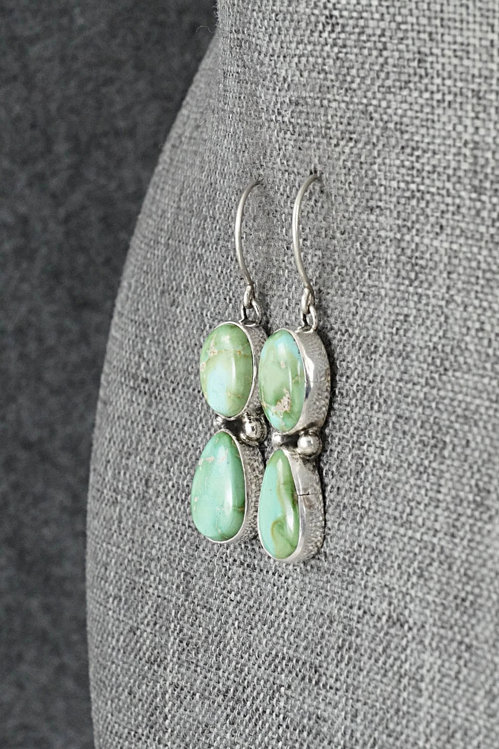 Turquoise & Sterling Silver Earrings - Eugene Gruber