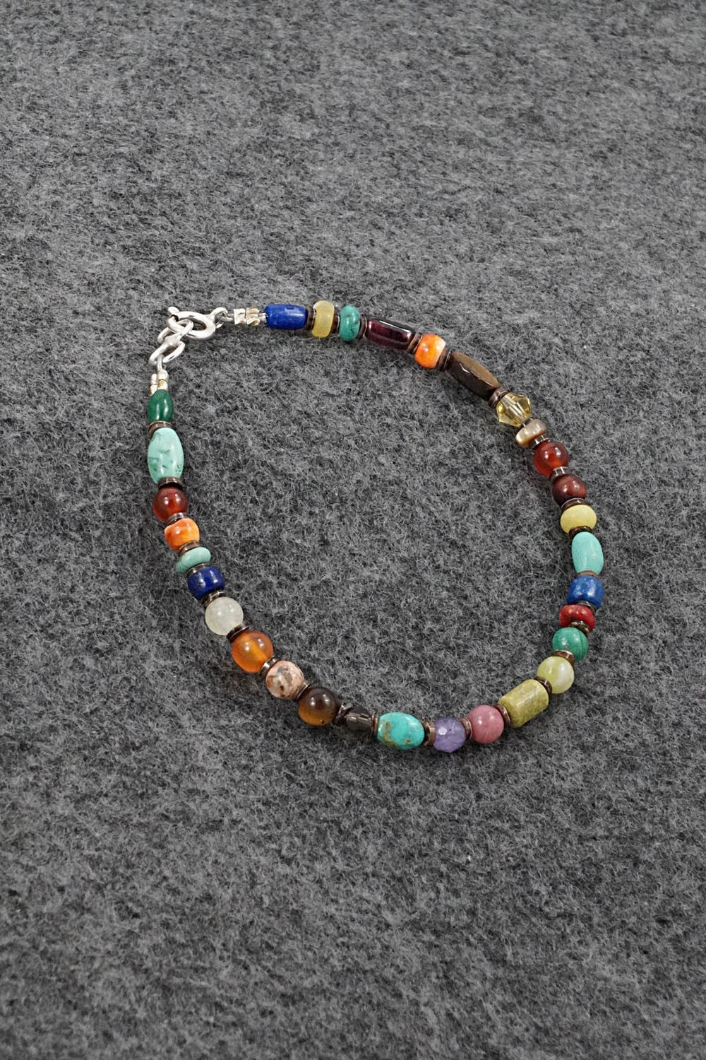 Multi-Stone & Sterling Silver Bracelet - Helen Tsosie