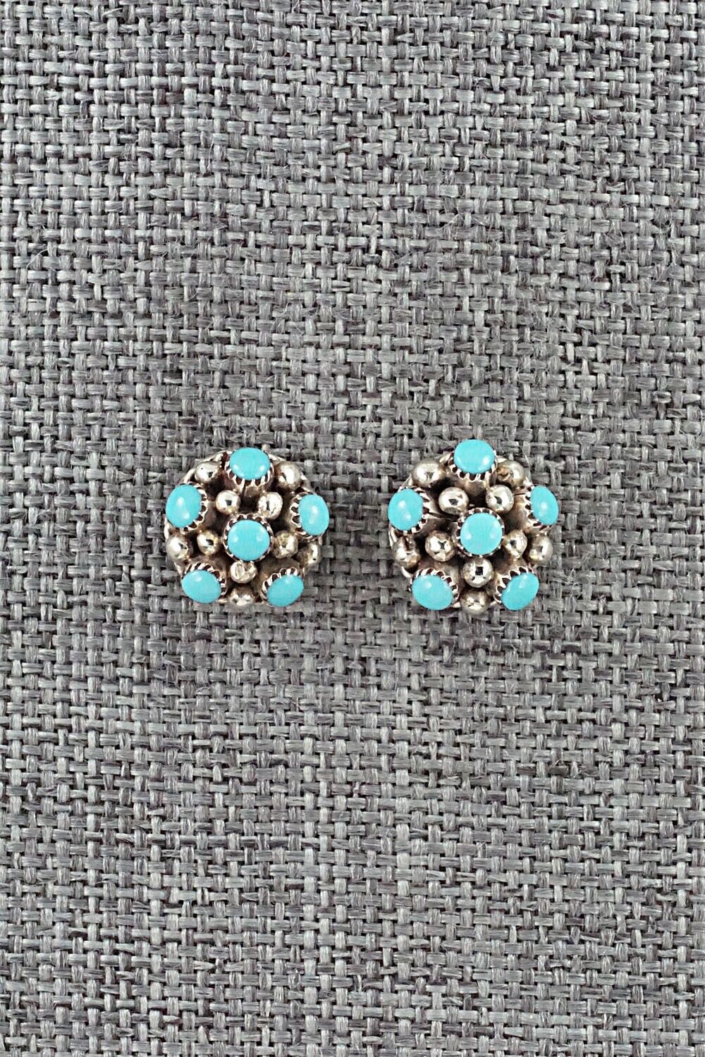 Turquoise & Sterling Silver Earrings - Dickie Charlie