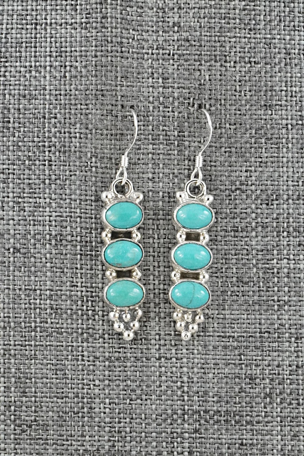 Turquoise & Sterling Silver Earrings - Gary Shorty