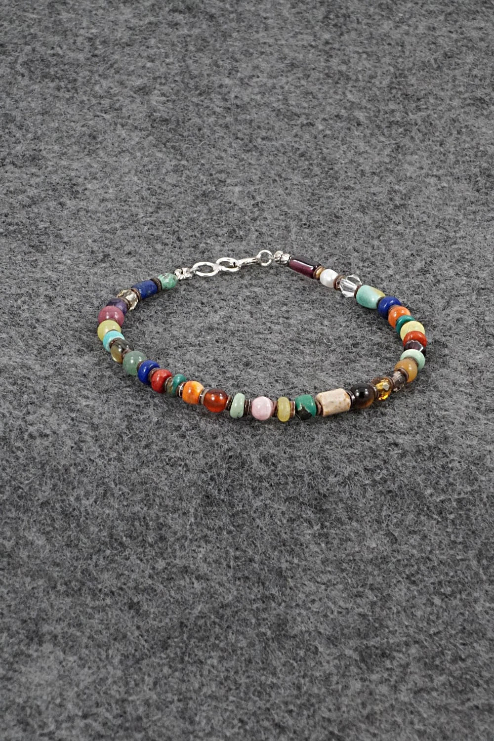 Multi-Stone & Sterling Silver Bracelet - Helen Tsosie