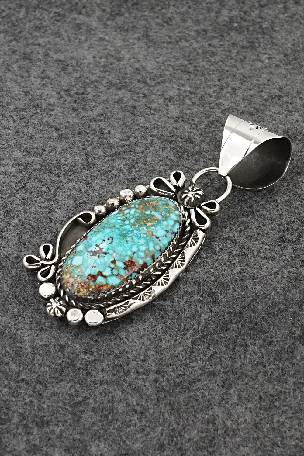 Turquoise and Sterling Silver Pendant - Phil Nez
