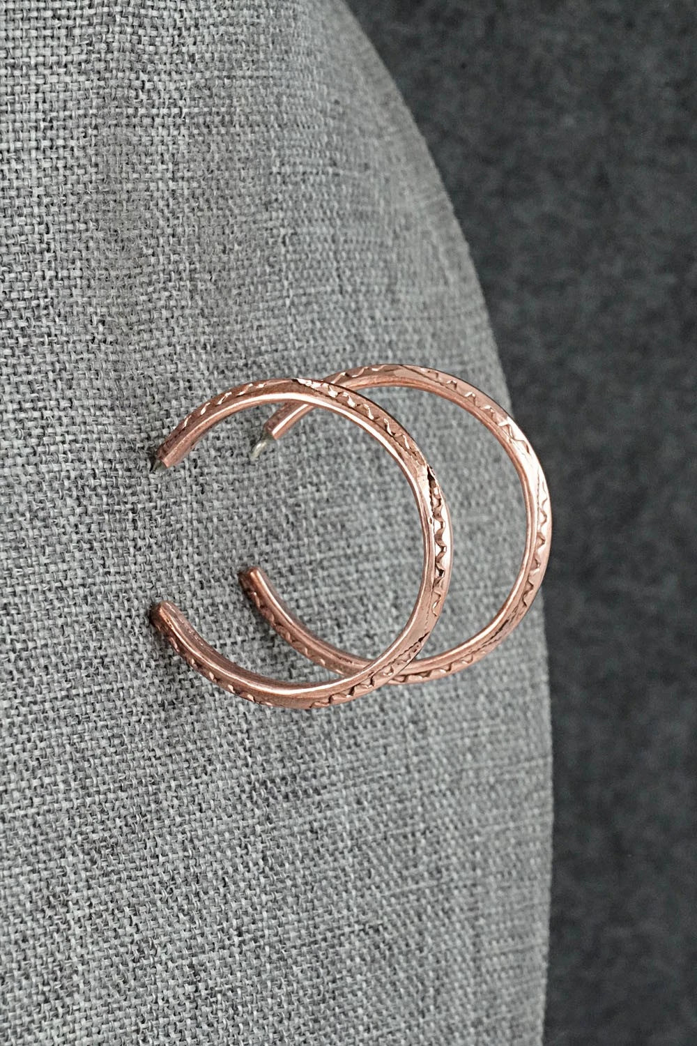 Copper Hoop Earrings - Elaine Tahe