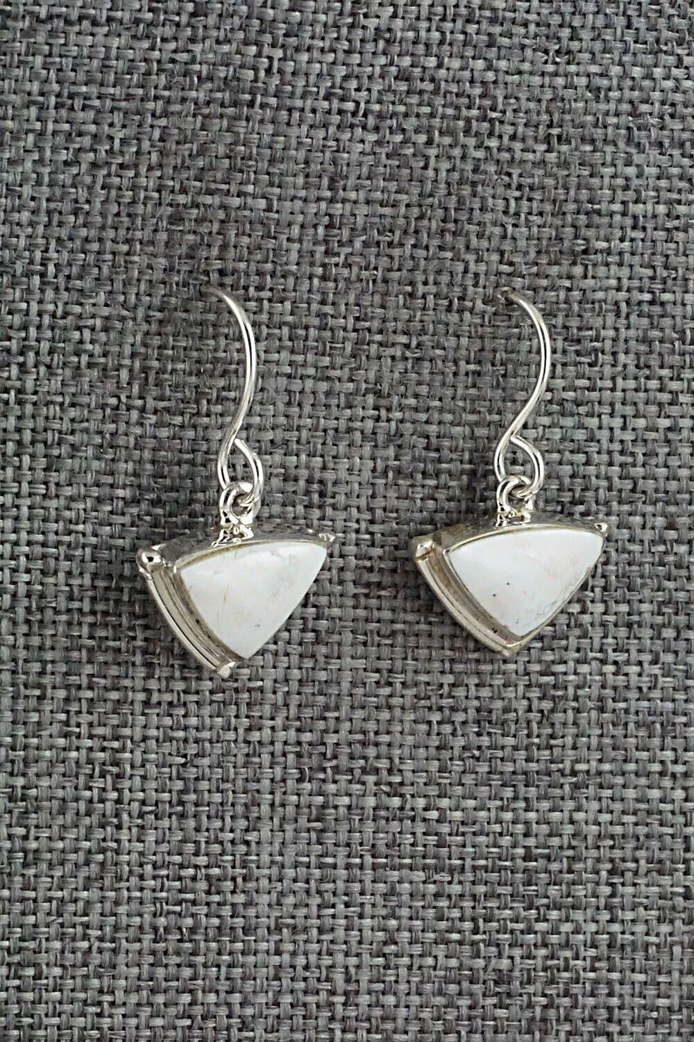 White Buffalo & Sterling Silver Earrings - Cathy Webster