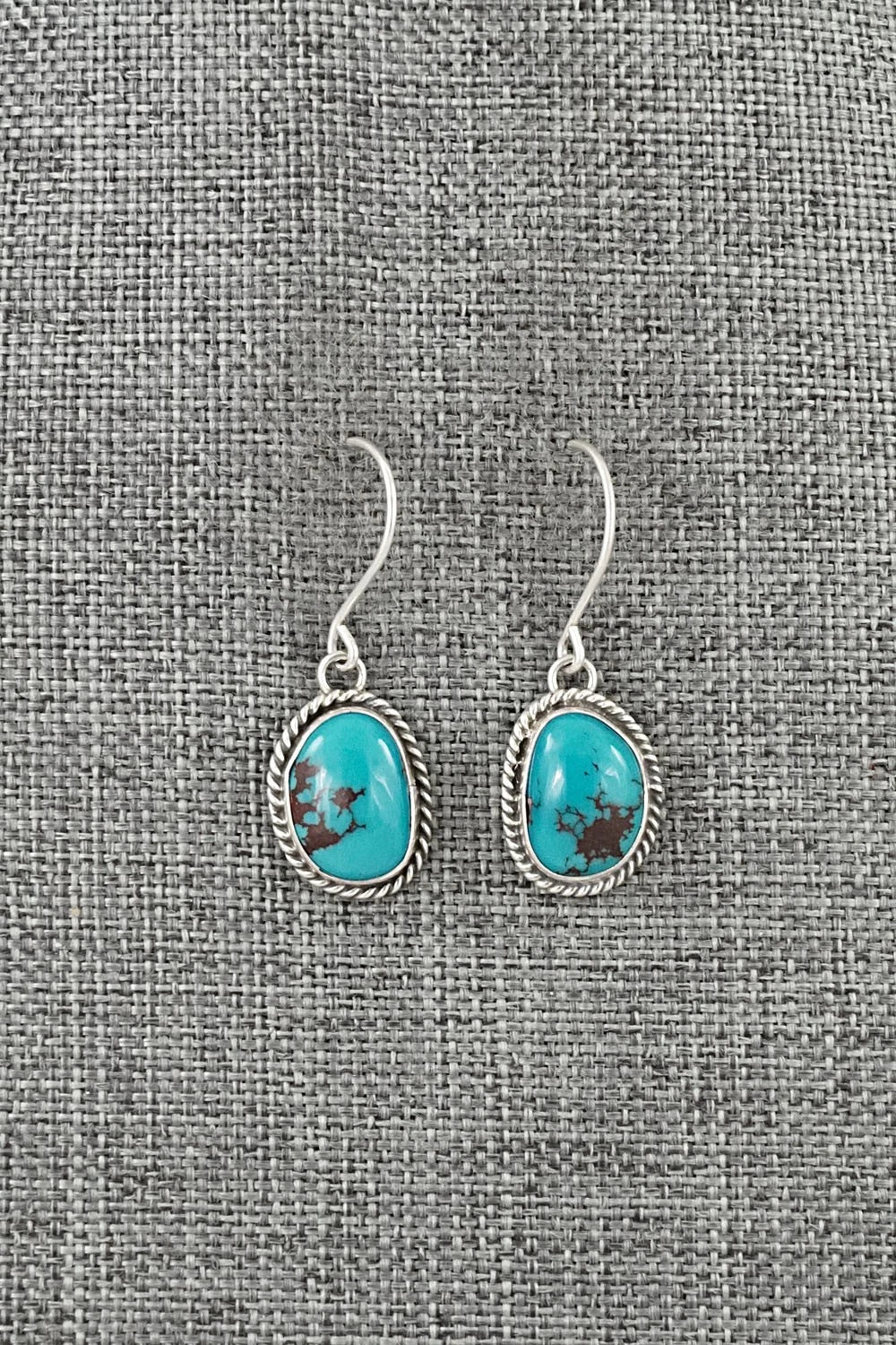 Turquoise & Sterling Silver Earrings - Eugene Gruber