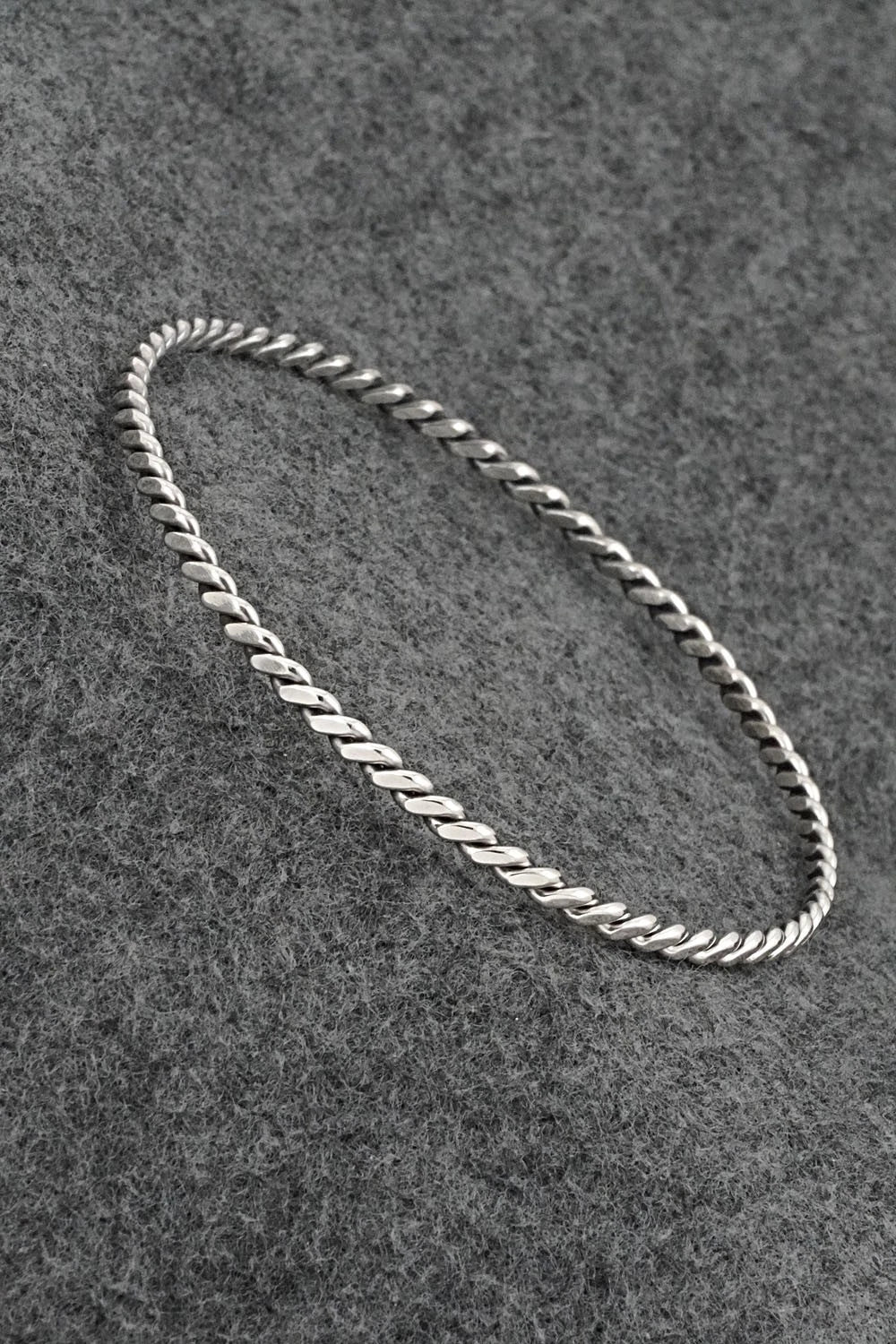 Sterling Silver Bangle Bracelet - Elaine Tahe