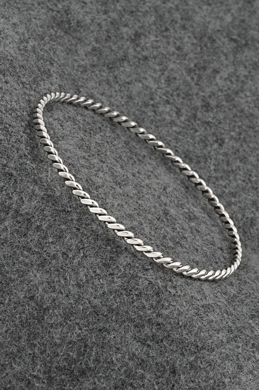 Sterling Silver Bangle Bracelet - Elaine Tahe