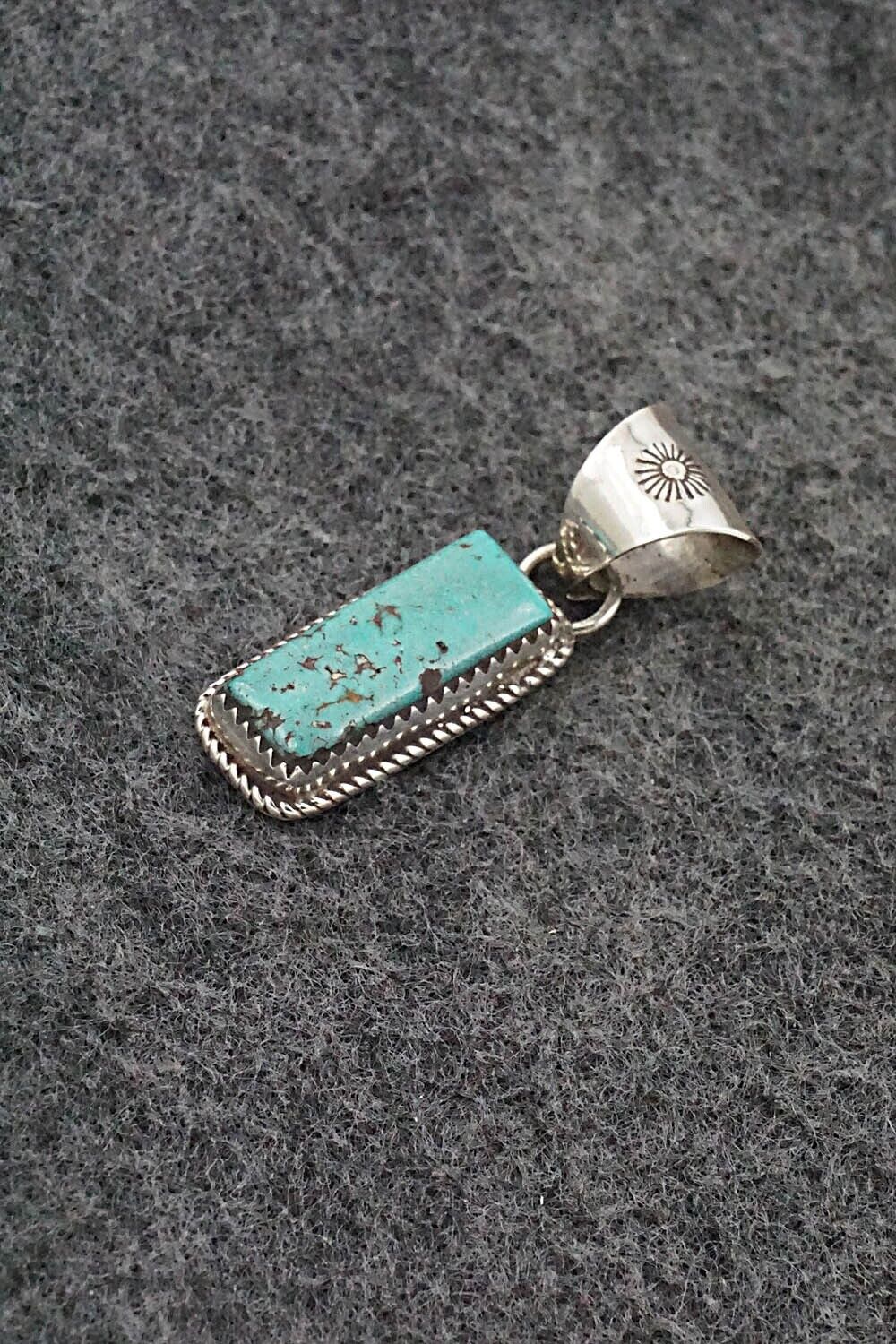 Turquoise & Sterling Silver Pendant - Ernest Hawthorne