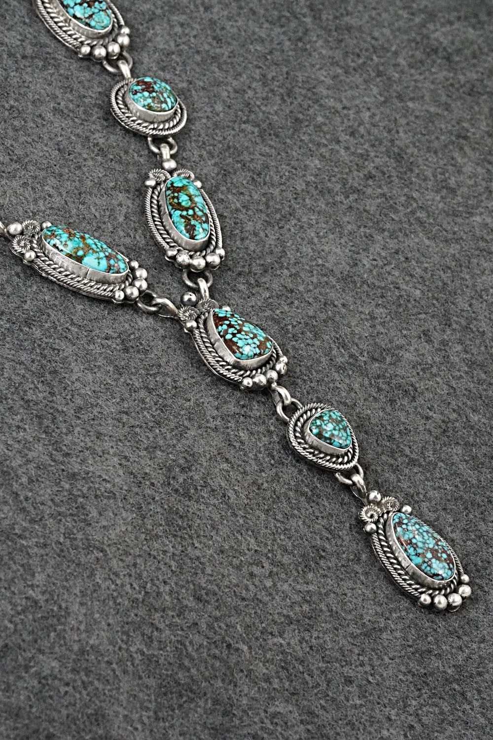 Turquoise & Sterling Silver Necklace and Earrings Set - Rosita Calladitto