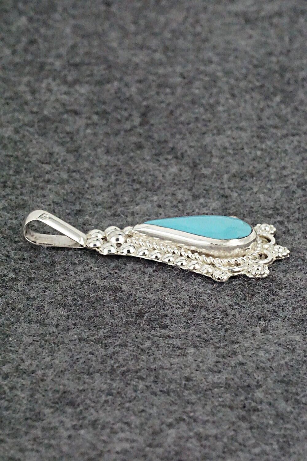 Turquoise & Sterling Silver Pendant - Juanita Yatsatie