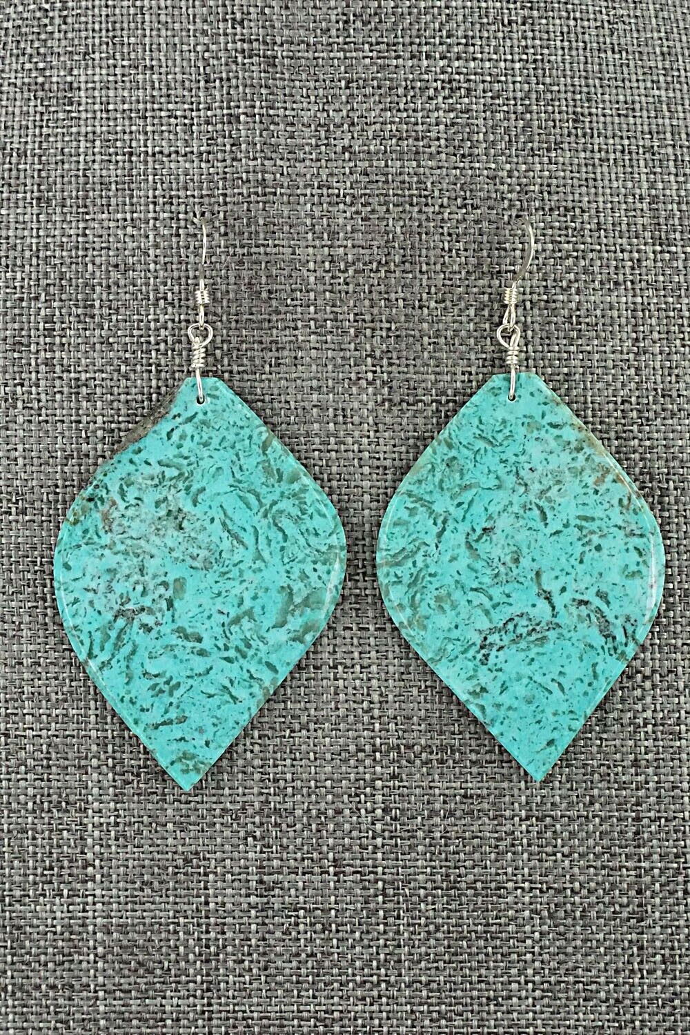 Turquoise & Sterling Silver Earrings - Lupe Lovato