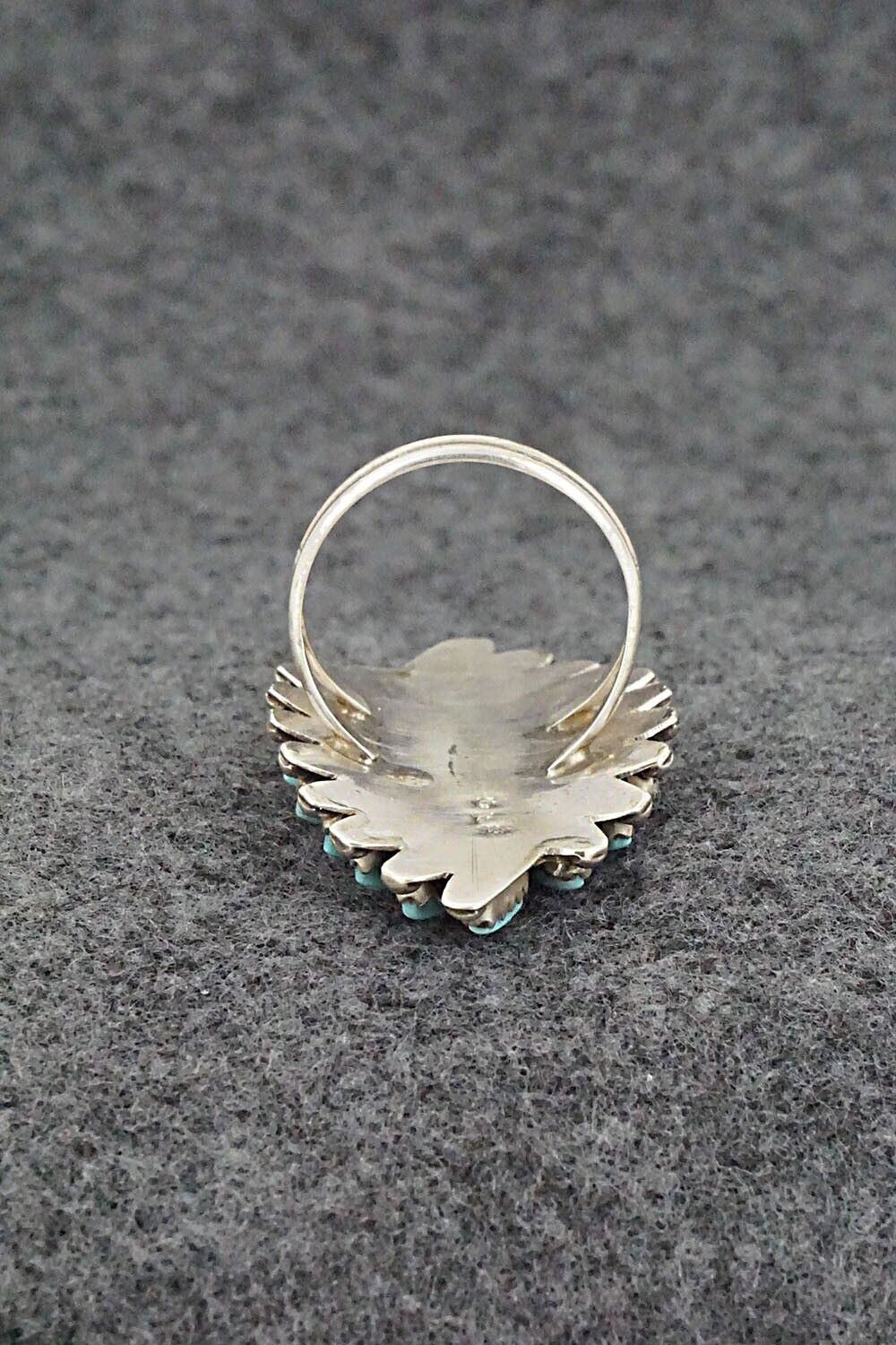 Turquoise & Sterling Silver Ring - Geraldine Faber - Size 8.75