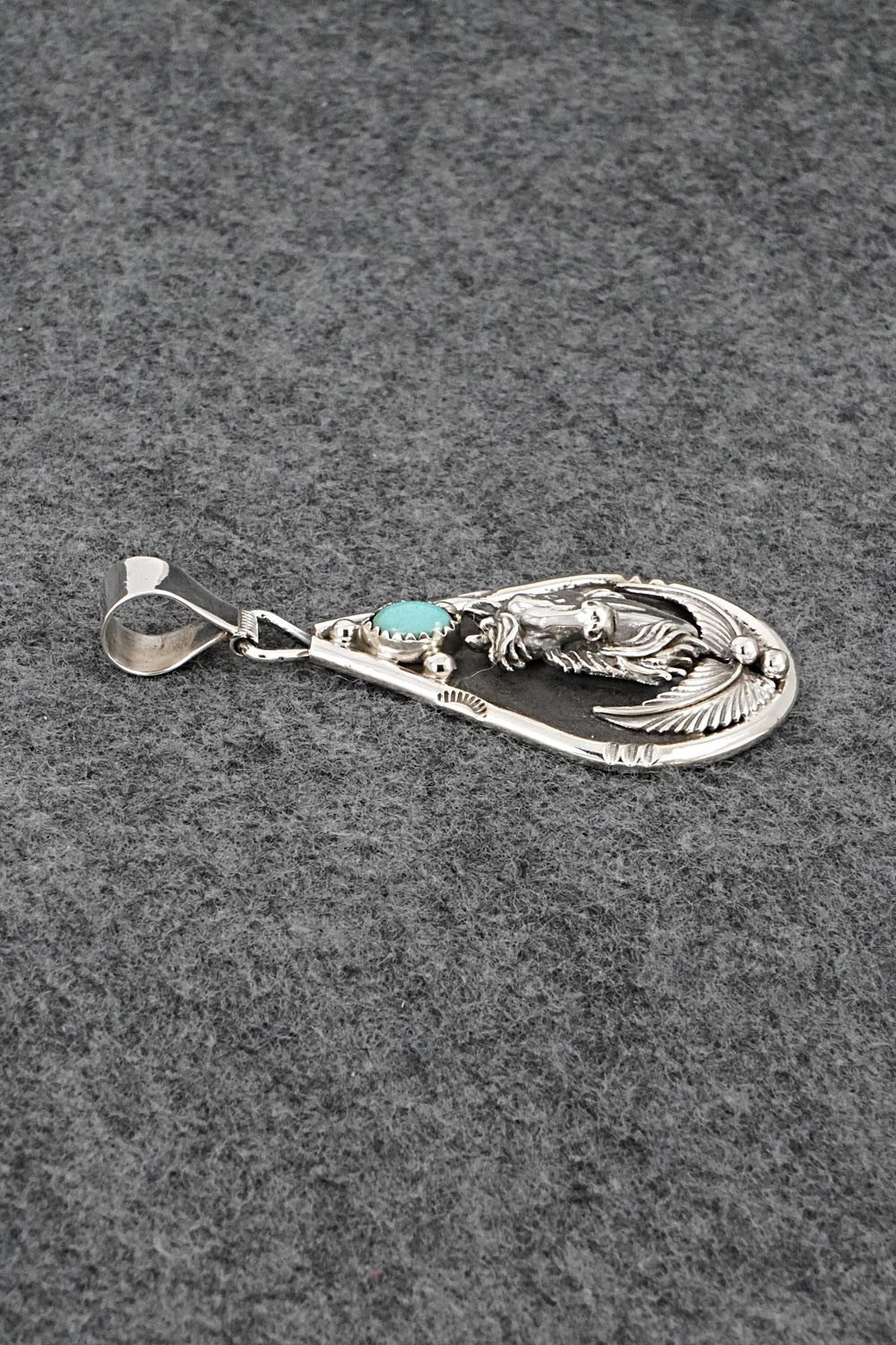 Turquoise & Sterling Silver Pendant - Darrell Morgan