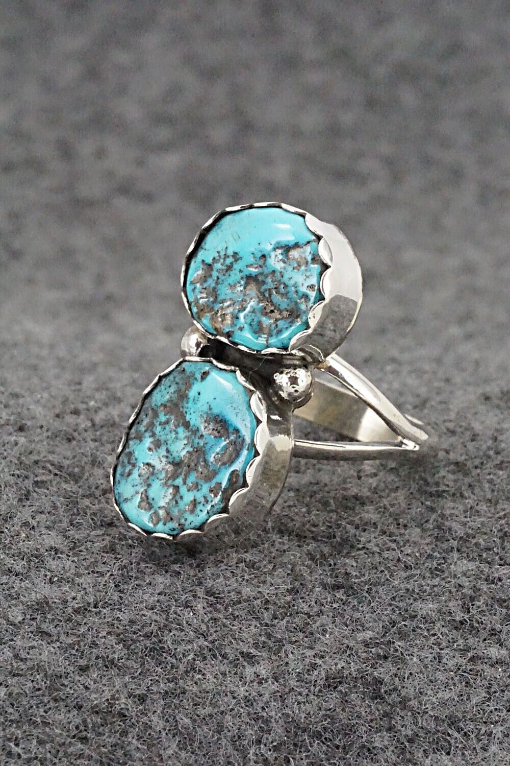 Turquoise & Sterling Silver Ring - Pearlene Spencer - Size 7