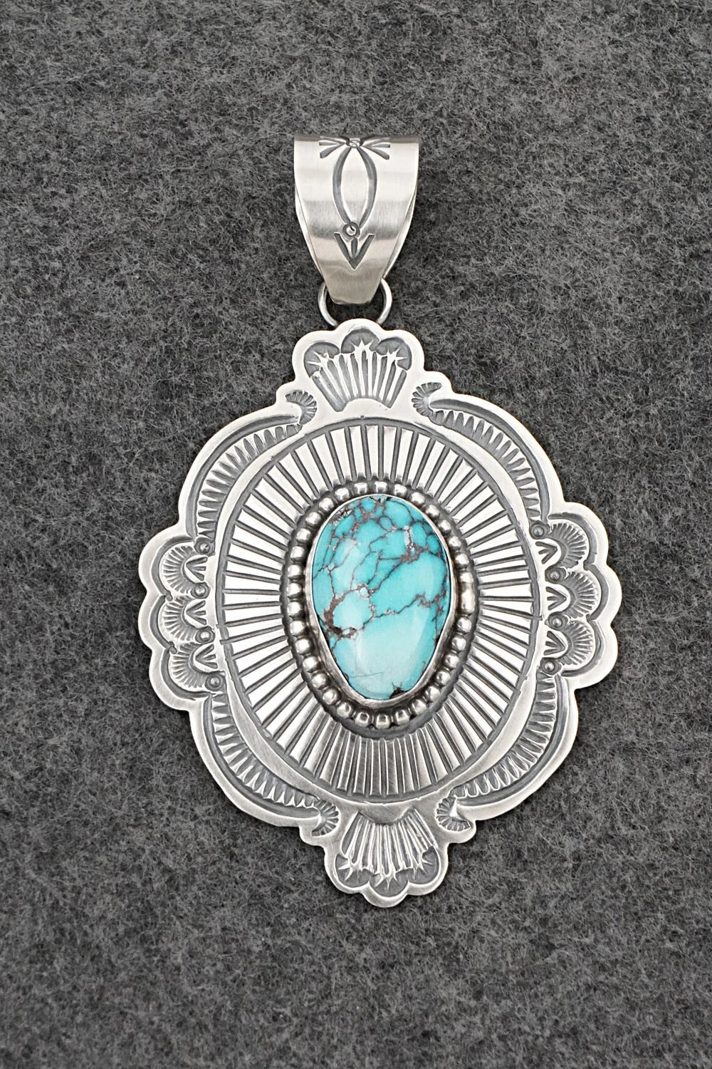 Turquoise & Sterling Silver Pendant - Arnold Blackgoat