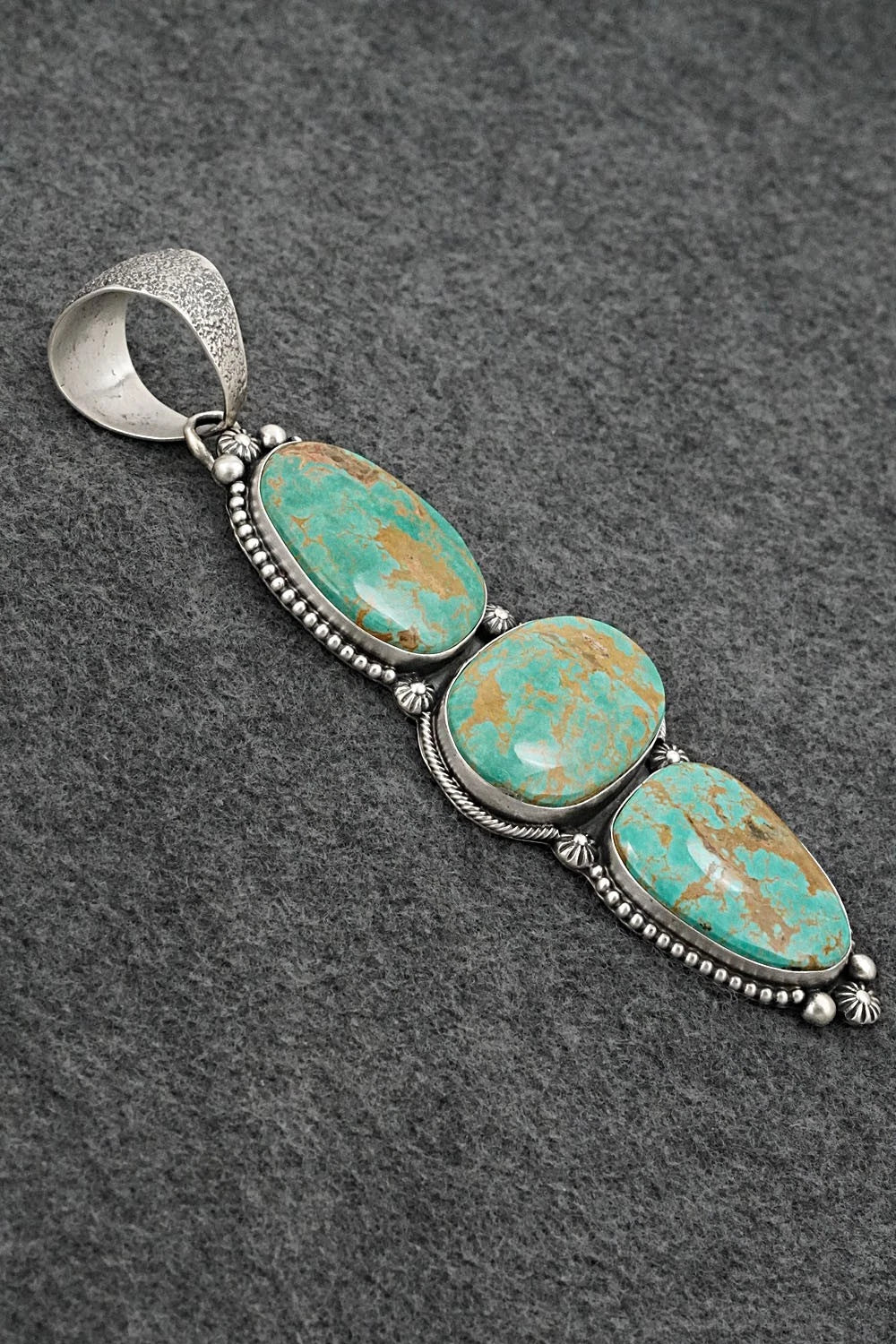 Turquoise & Sterling Silver Pendant - Darrin Livingston