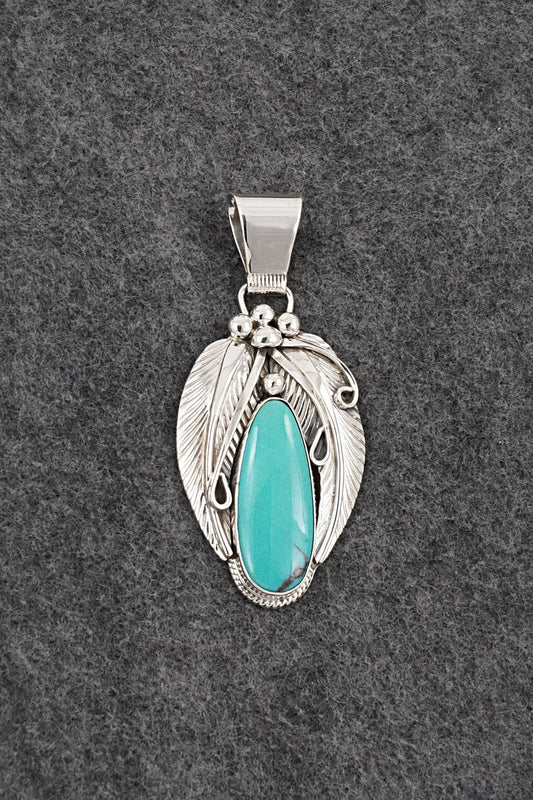 Turquoise & Sterling Silver Pendant - Davey Morgan