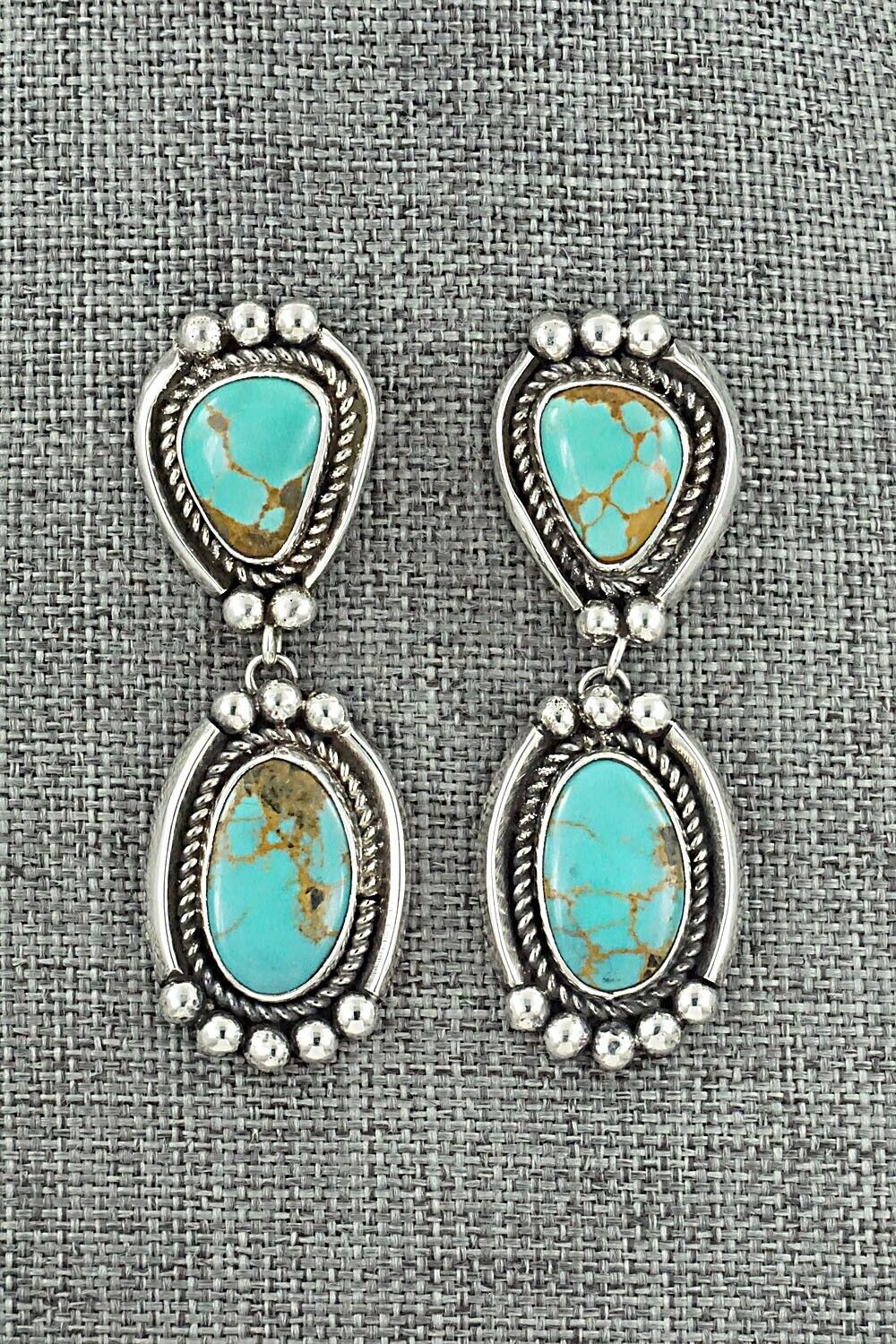 Turquoise & Sterling Silver Squash Blossom Set - Mike Platero