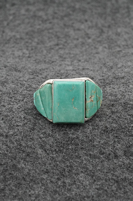 Turquoise & Sterling Silver Ring - Bevis Tsadiasi - Size 11.5