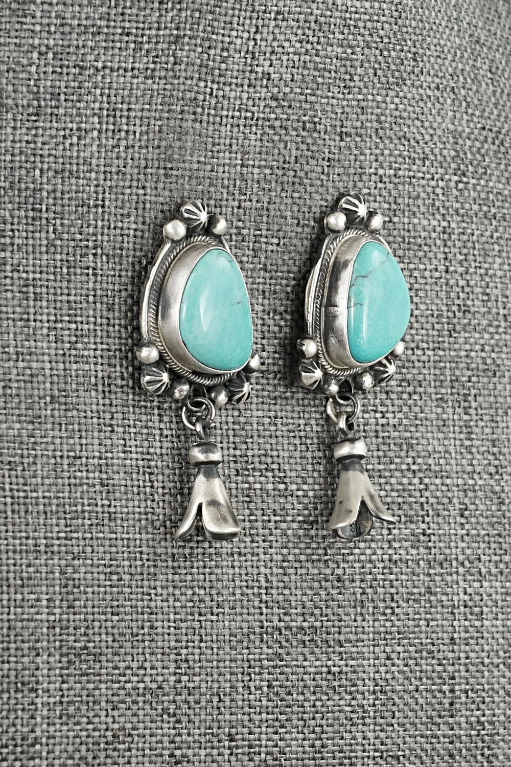 Turquoise & Sterling Silver Earrings - Bobby Johnson
