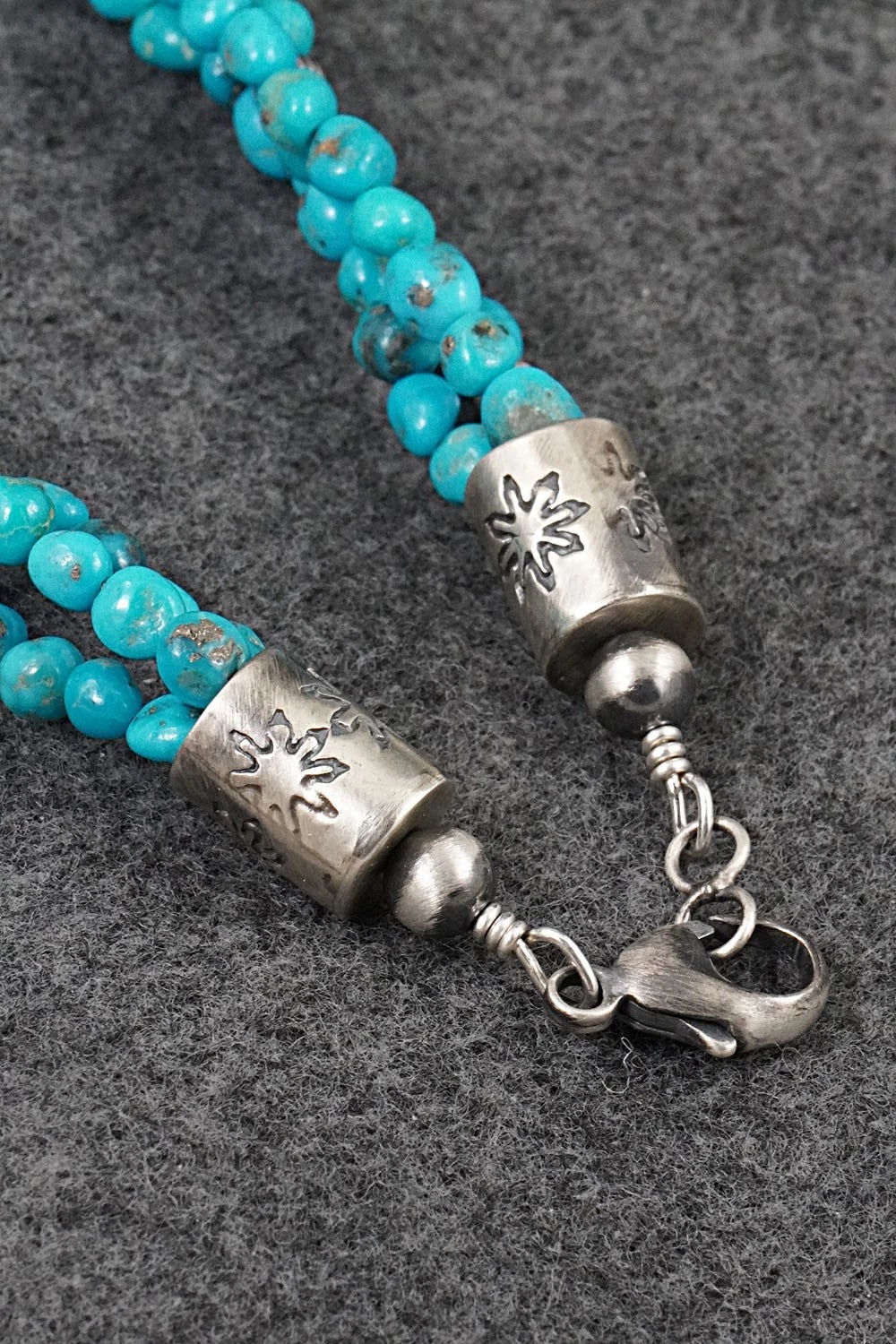 Turquoise & Sterling Silver Necklace - Theresa Skeets
