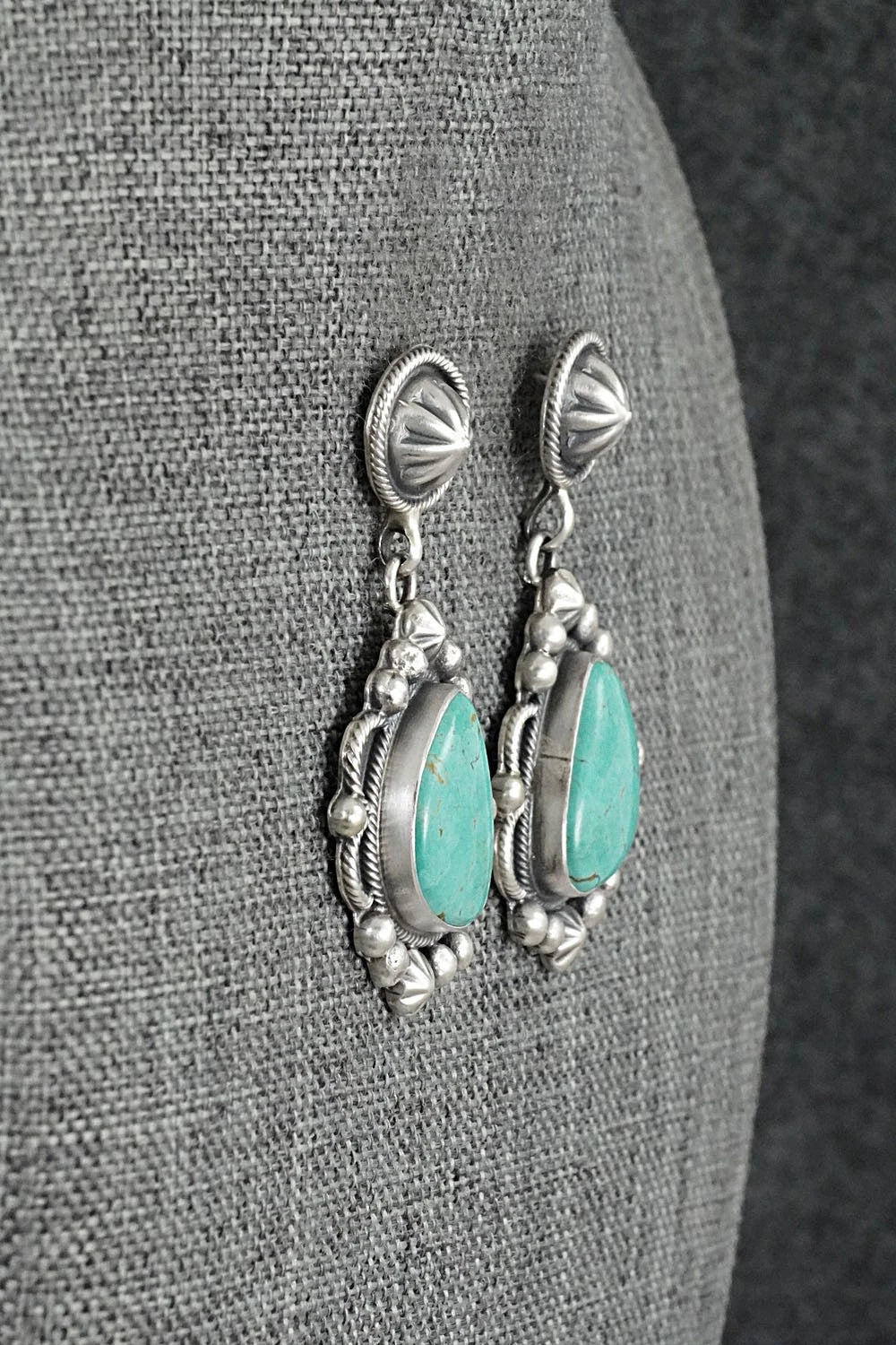 Turquoise & Sterling Silver Earrings - Darrin Livingston