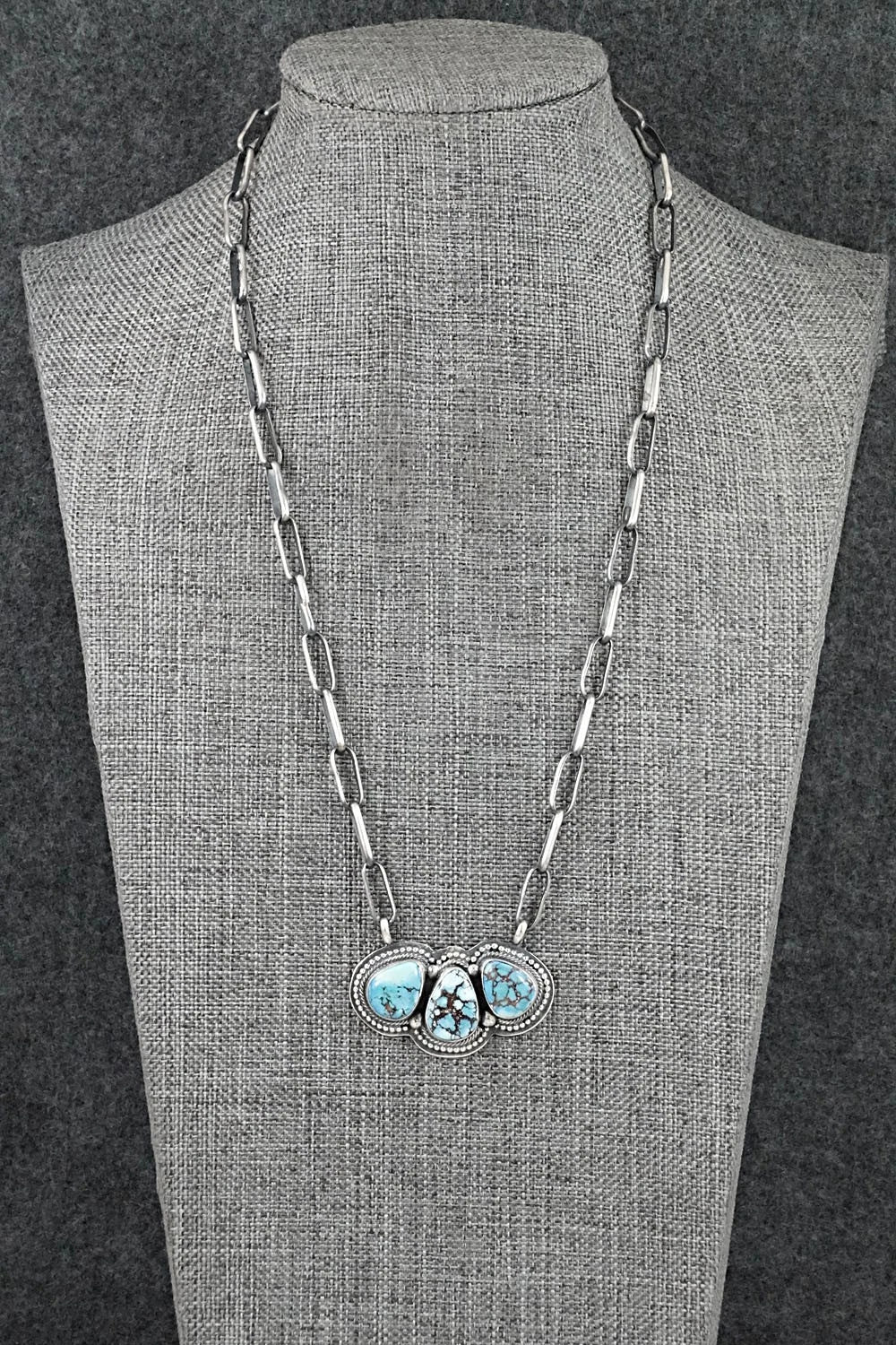 Turquoise & Sterling Silver Necklace - Darrin Livingston
