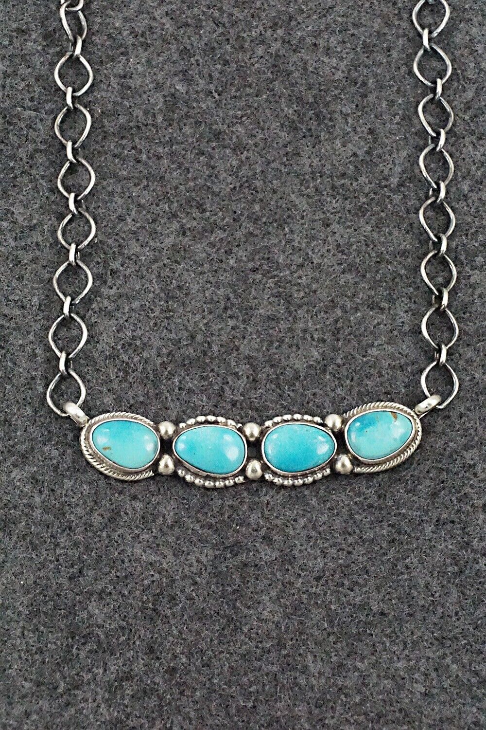 Turquoise & Sterling Silver Necklace - Kathleen Livingston