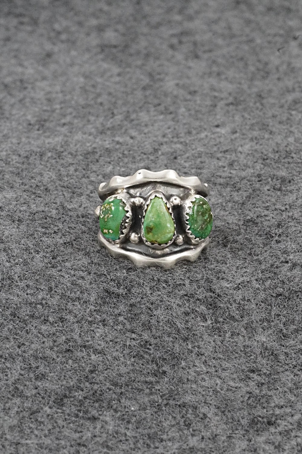 Turquoise & Sterling Silver Ring - Genevieve Francisco - Size 7