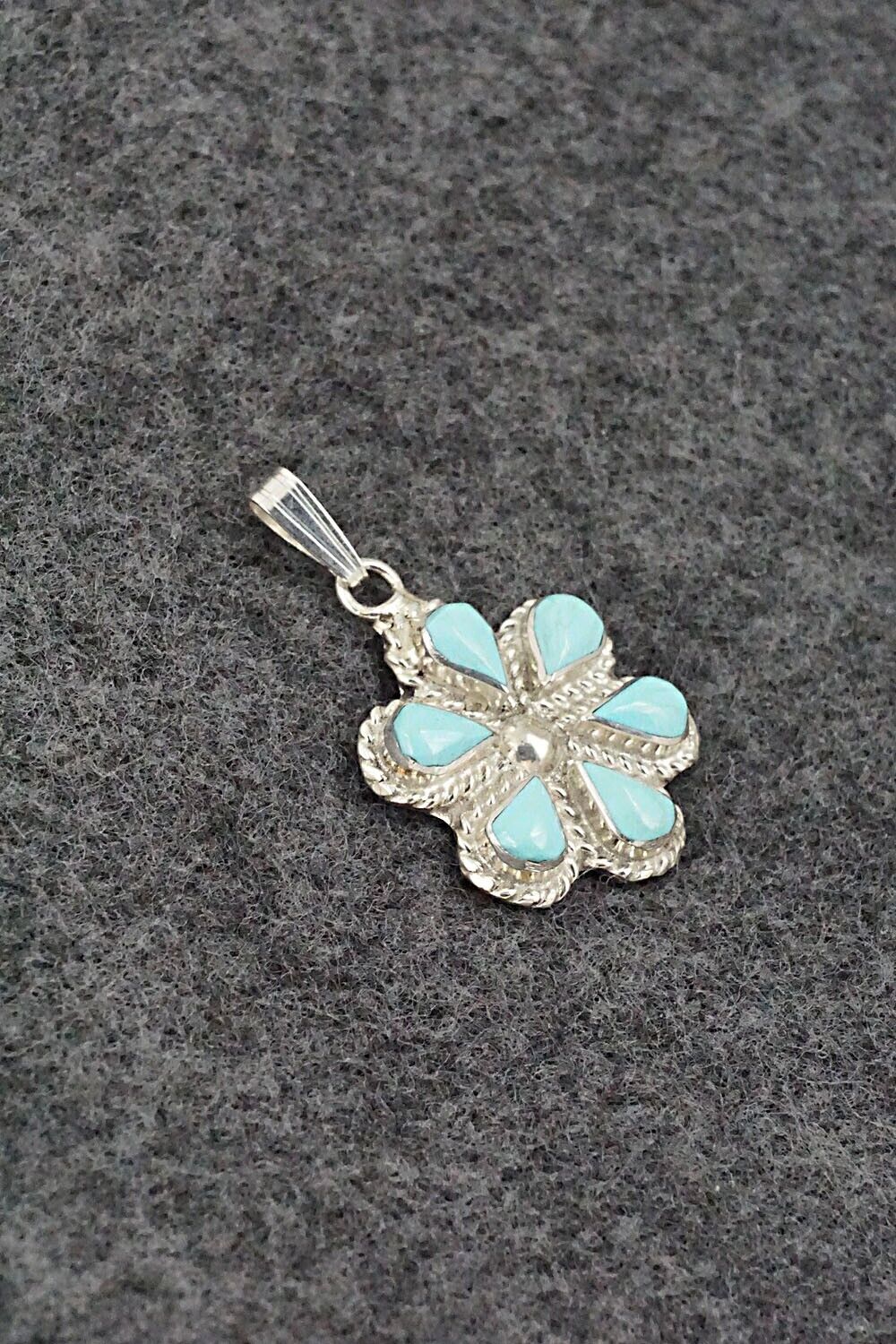 Turquoise & Sterling Silver Pendant - Gina Dosedo