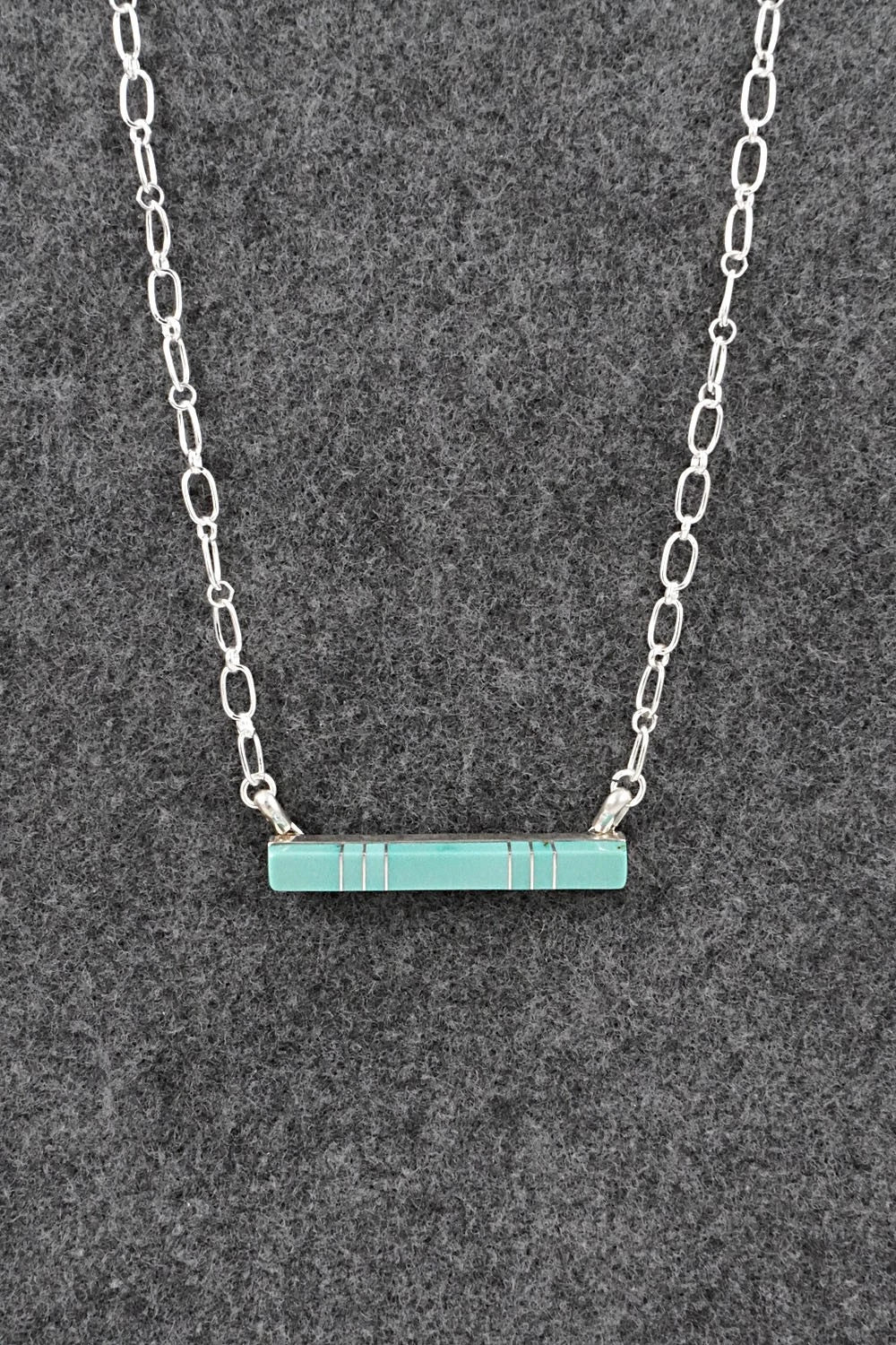 Turquoise & Sterling Silver Necklace - Maderral Kallestewa