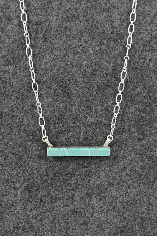 Turquoise & Sterling Silver Necklace - Maderral Kallestewa