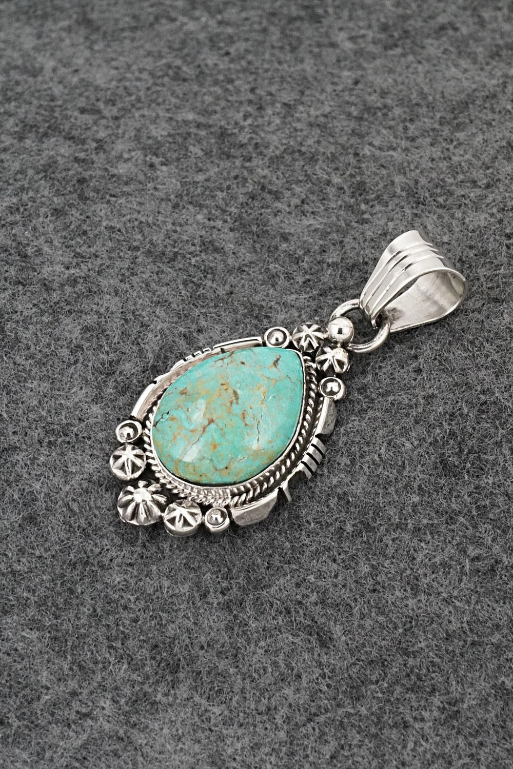 Turquoise & Sterling Silver Pendant - Marita Benally