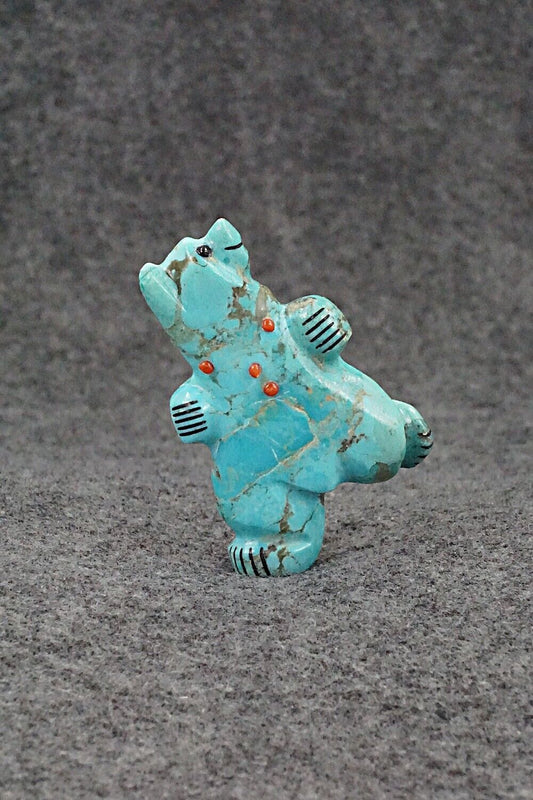 Dancing Bear Zuni Fetish Carving - Claudia Peina