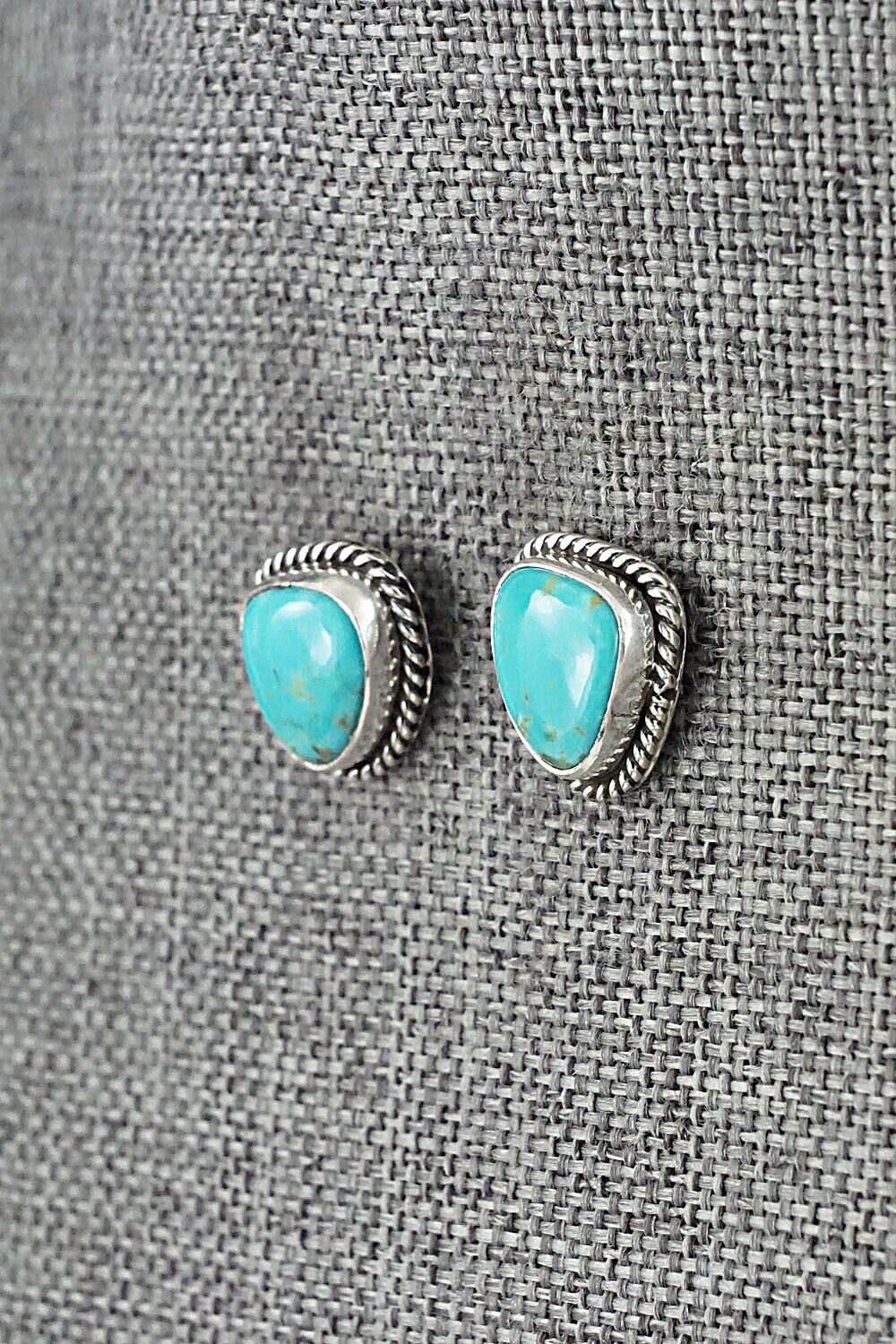 Turquoise & Sterling Silver Earrings - Marco Begaye