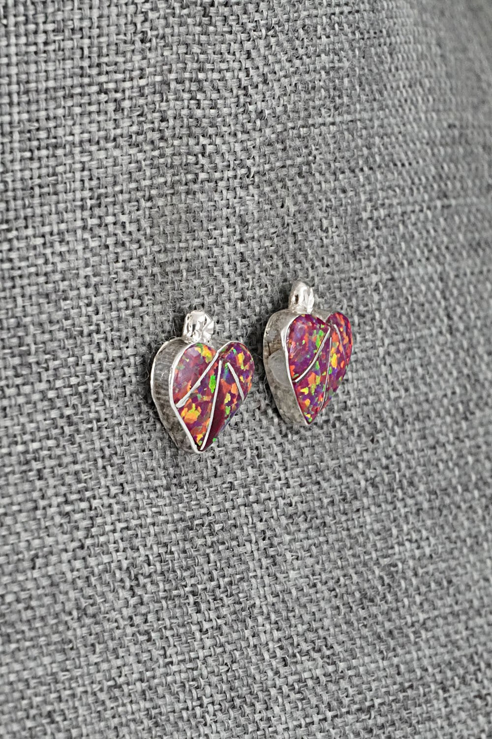 Opalite Inlay & Sterling Silver Earrings - Ola Eriacho