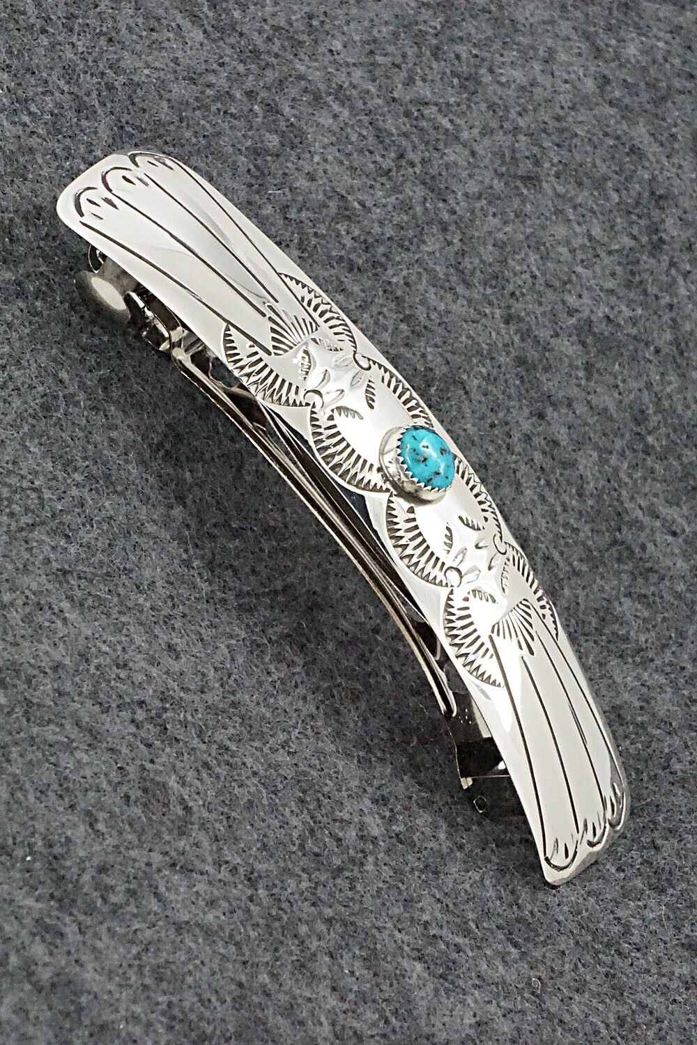 Turquoise & Sterling Silver Hair Barrette - Jolene Begay