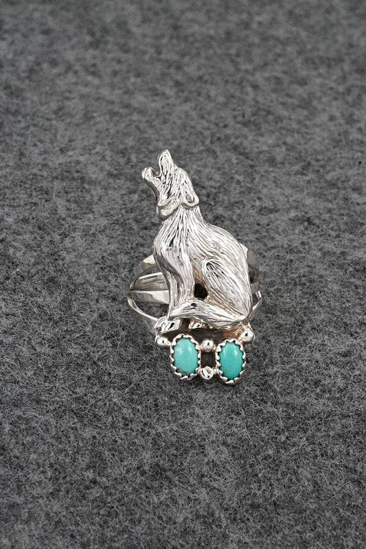 Turquoise & Sterling Silver Ring - Robert Martinez - Size 6.75