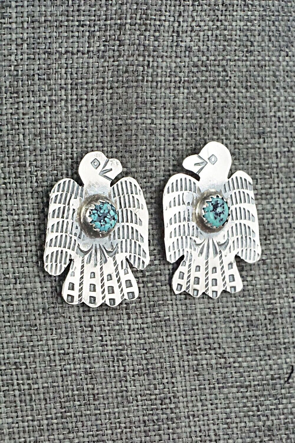 Turquoise & Sterling Silver Earrings - Gabrielle Yazzie