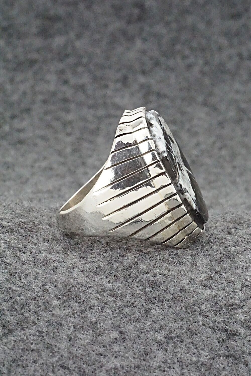 White Buffalo & Sterling Silver Ring - Trevor Jack - Size 9.75