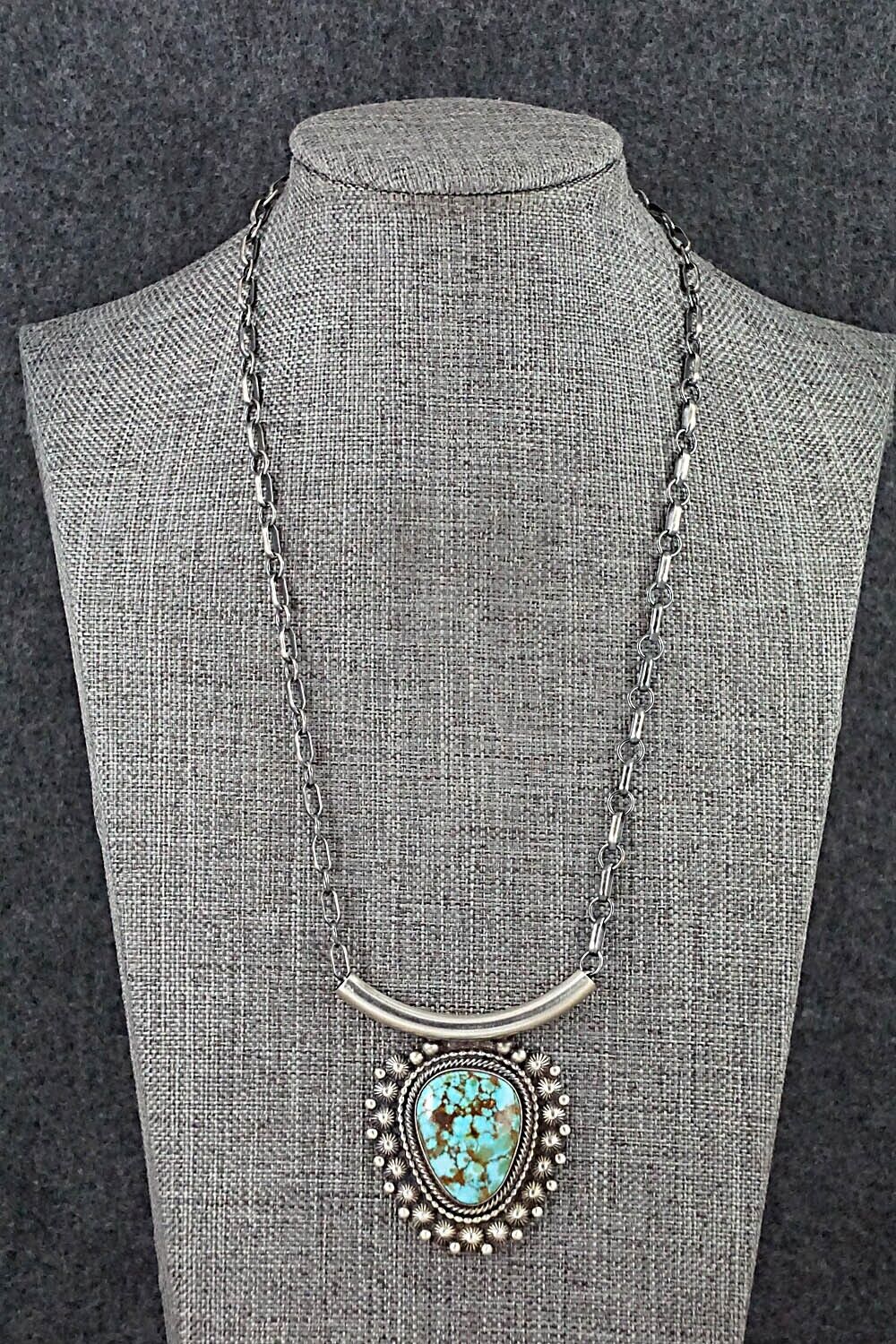 Turquoise & Sterling Silver Necklace - Tom Lewis