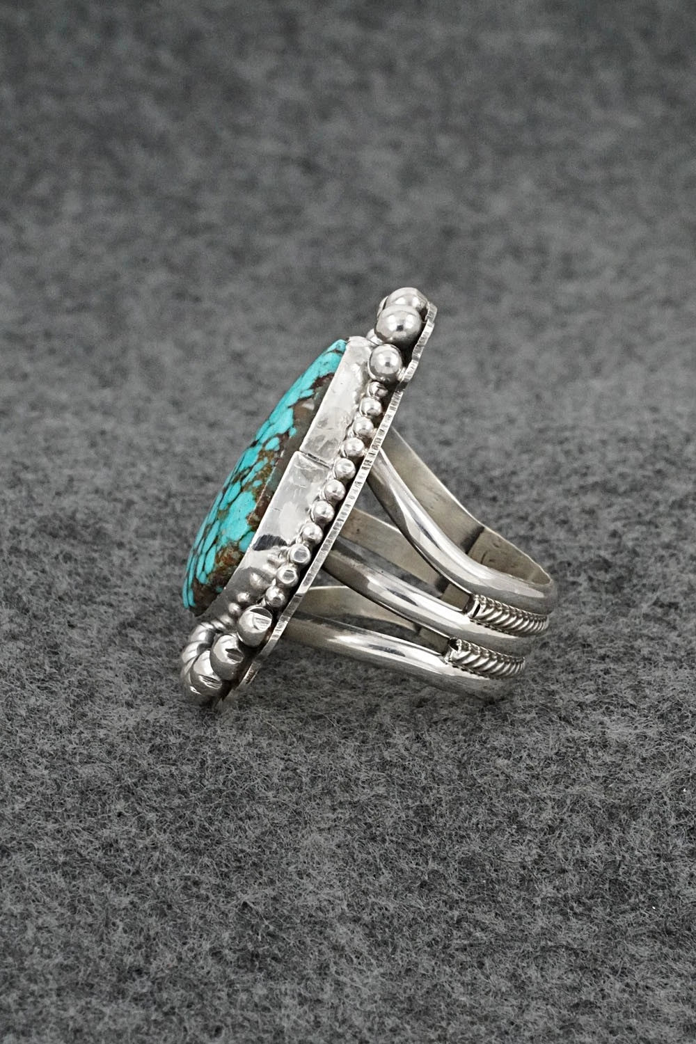 Turquoise & Sterling Silver Ring - Michael Calladitto - Size 9.5