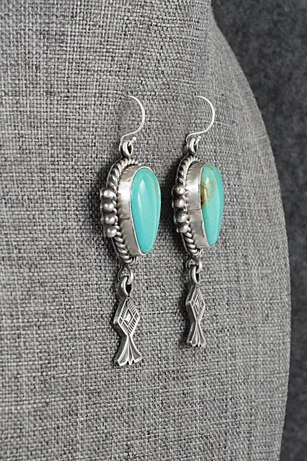 Turquoise & Sterling Silver Earrings - Michael Calladitto