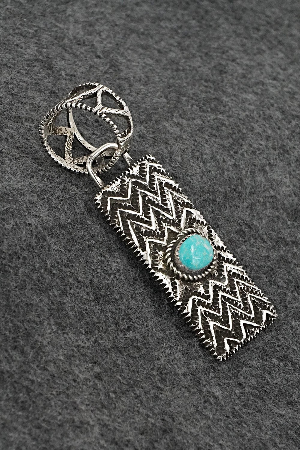 Turquoise & Sterling Silver Pendant - Dylon Reed Arviso