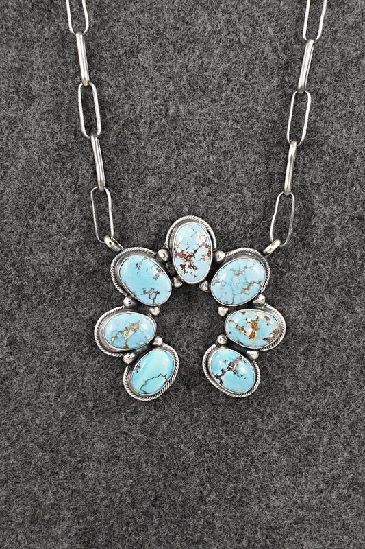 Turquoise & Sterling Silver Necklace - Darrin Livingston