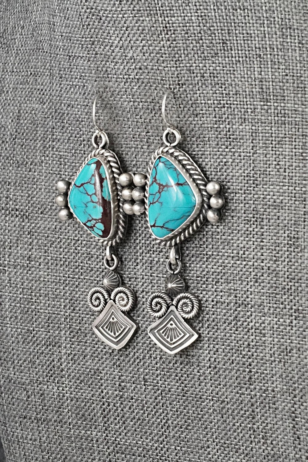 Turquoise & Sterling Silver Earrings - Michael Calladitto