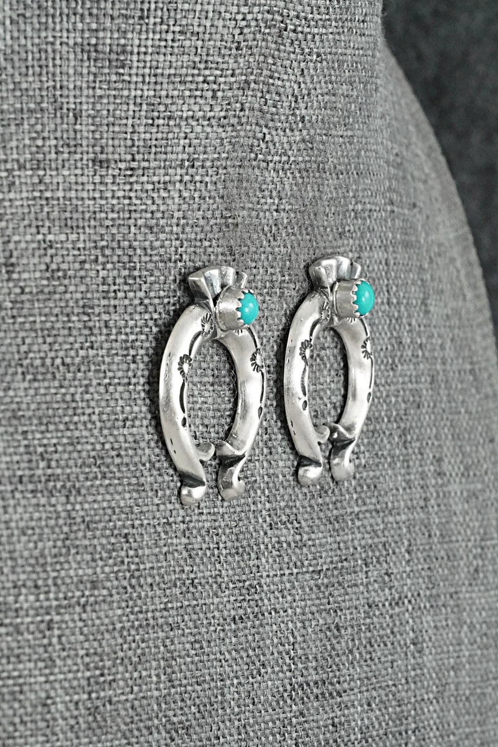 Turquoise & Sterling Silver Earrings - Adrienne Gordon