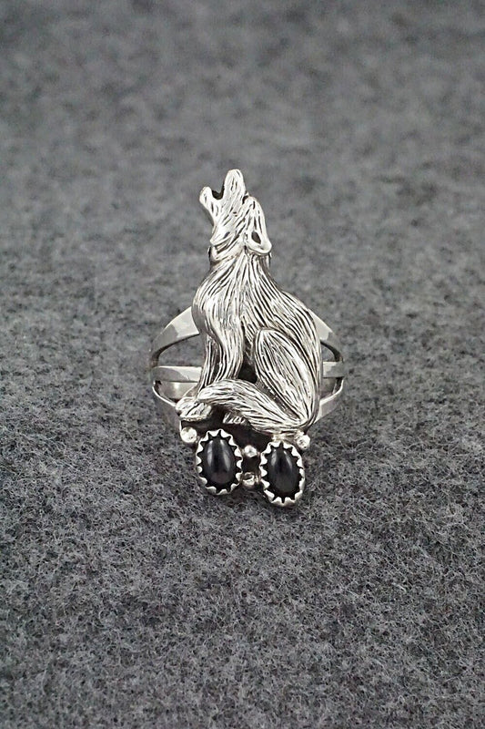 Onyx & Sterling Silver Ring - Jerryson Henio - Size 7.75